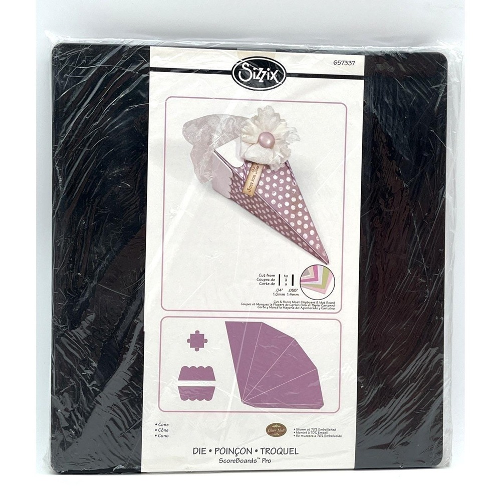 Sizzix ScoreBoards Pro Die‎ 657337 Cone Gift Box Big Shot Pro NEW Large Die